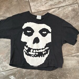 Vintage cropped misfits band, graphic t shirt
